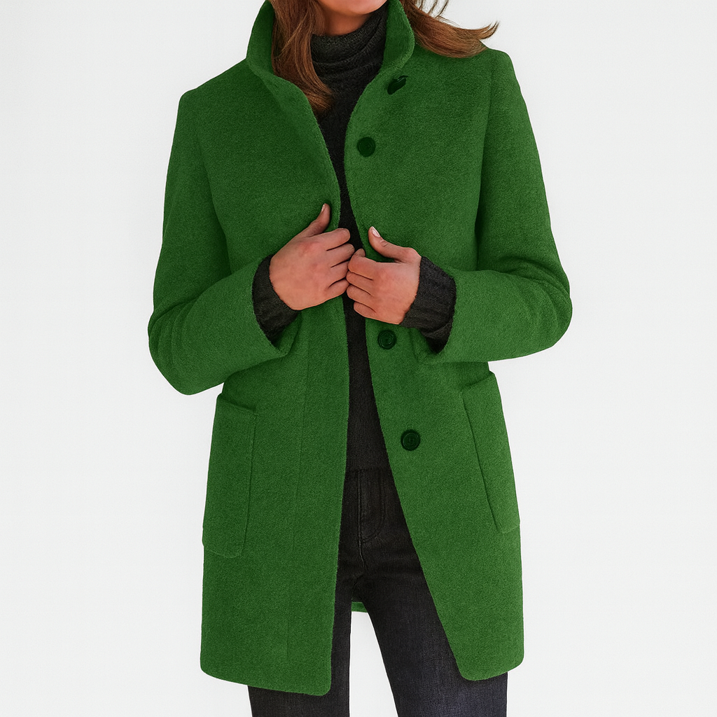 Lisa Toronto™ | Wool-Blend High Collar Coat