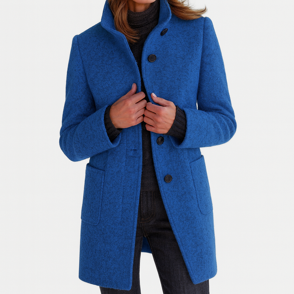 Lisa Toronto™ | Wool-Blend High Collar Coat