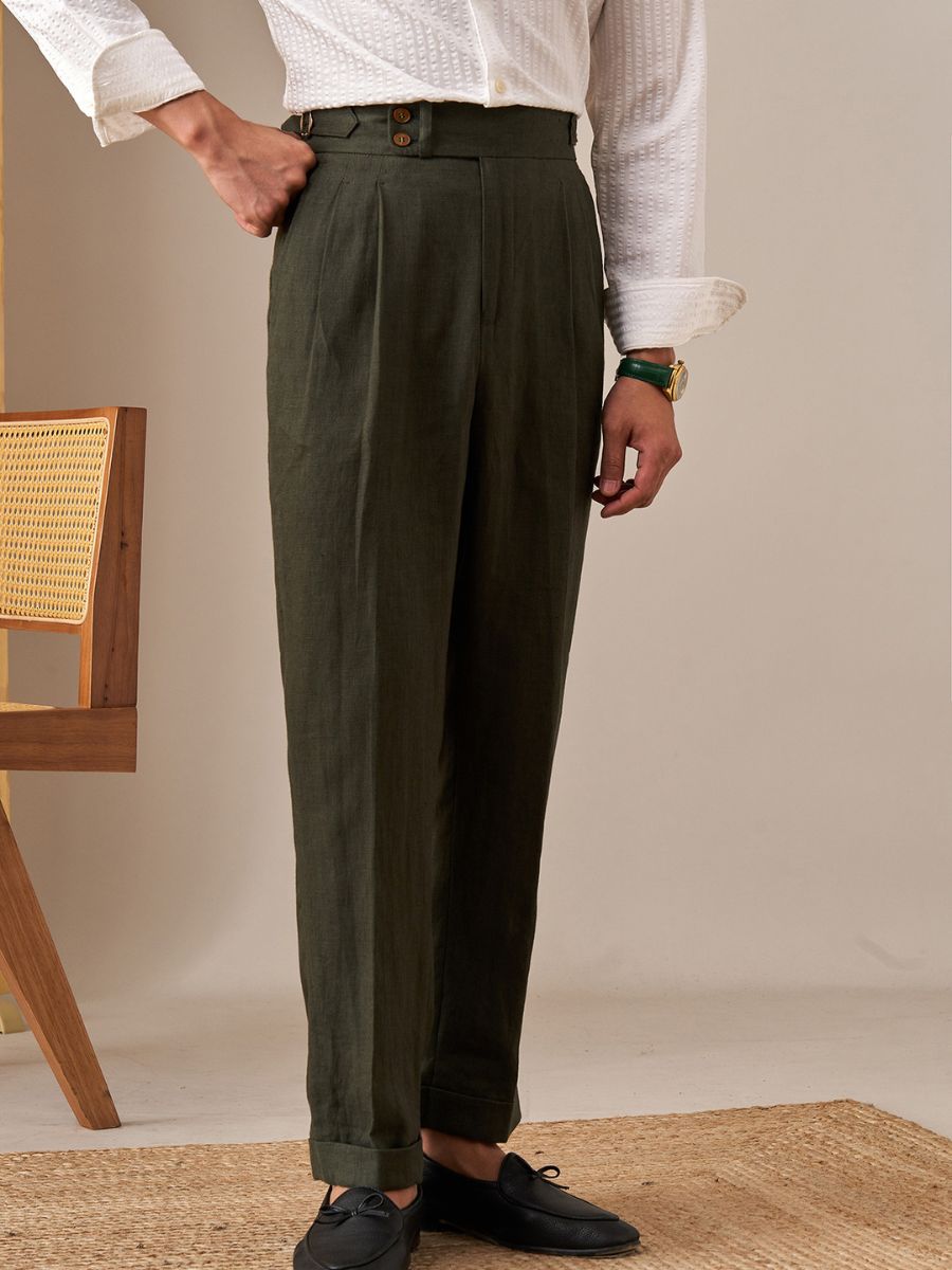 Thomas Tailor ™|Marini Capri High Waist Trousers 100% linen