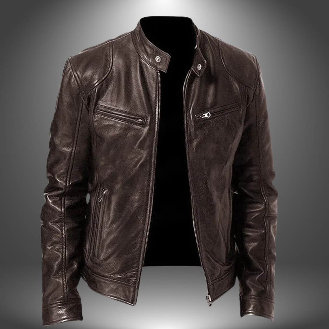 Thomas Tailor ™| Classic Leather Biker Jacket