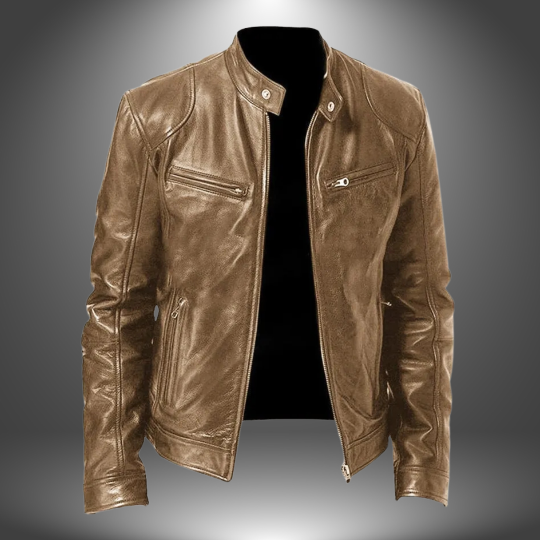 Thomas Tailor ™| Classic Leather Biker Jacket