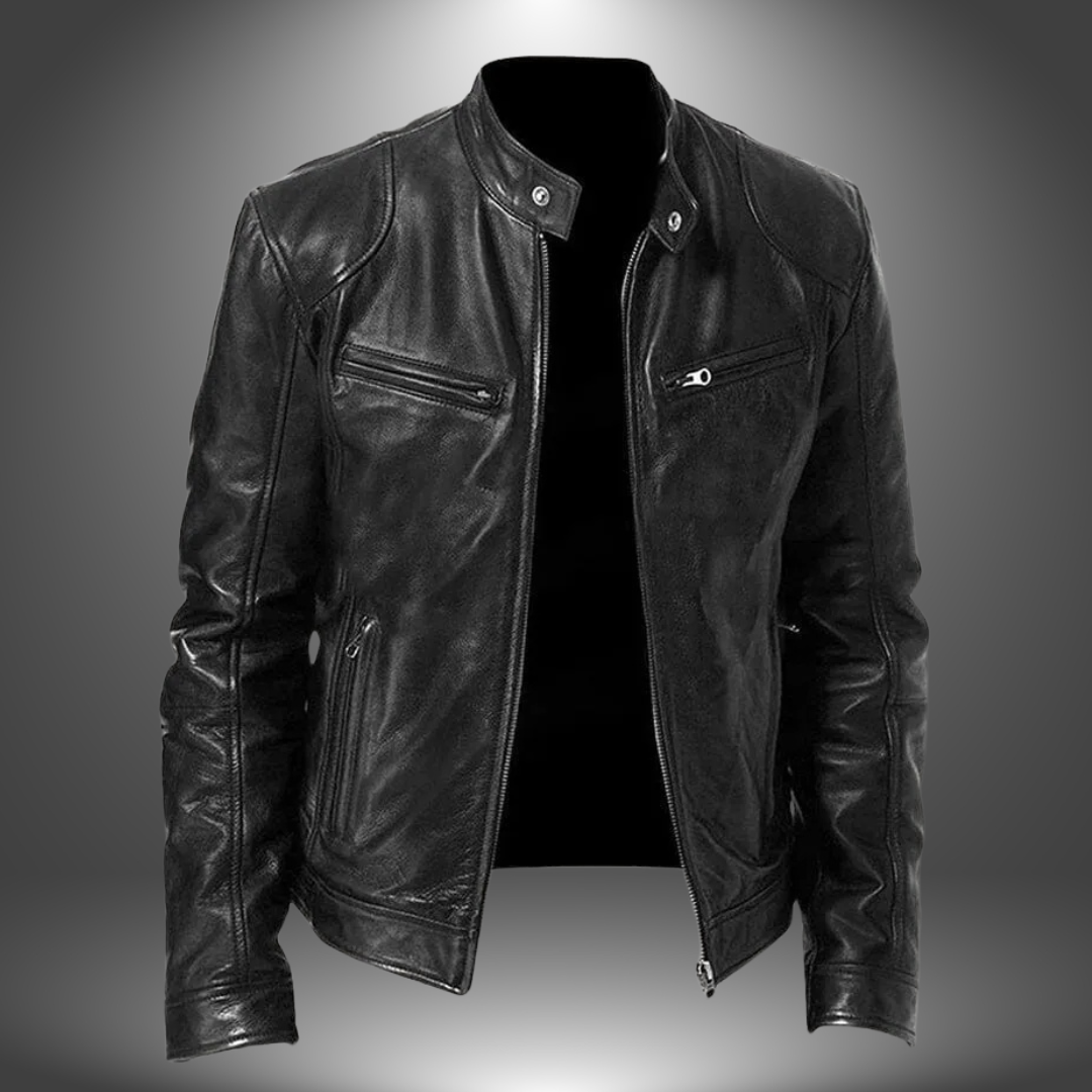 Thomas Tailor ™| Classic Leather Biker Jacket
