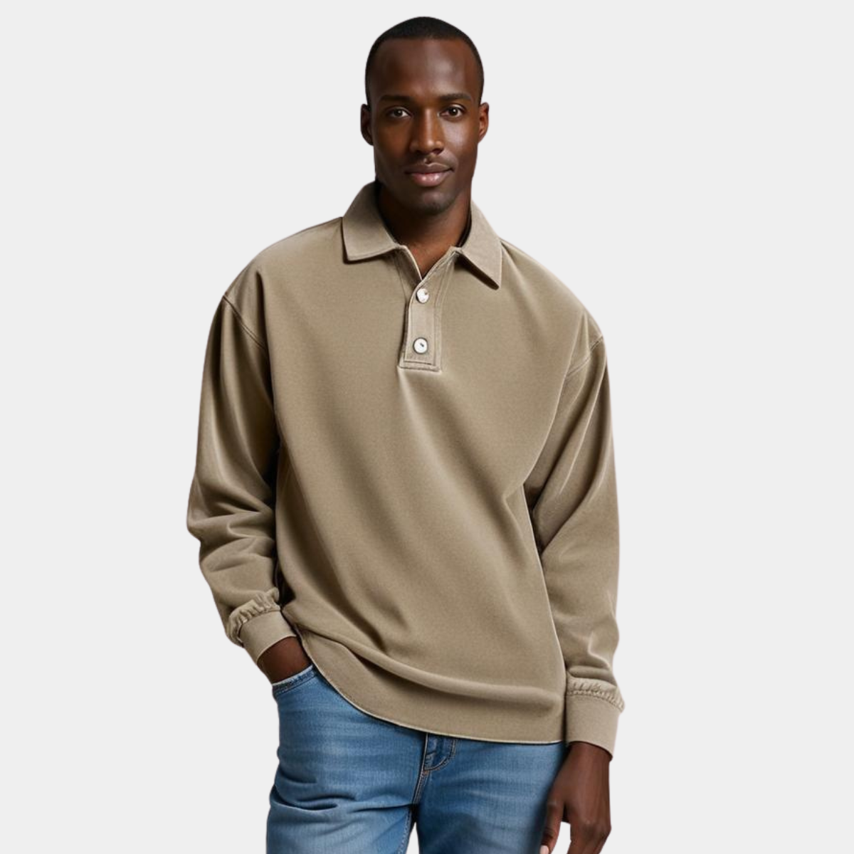 Thomas Tailor ™|Long-Sleeve Polo Sweater