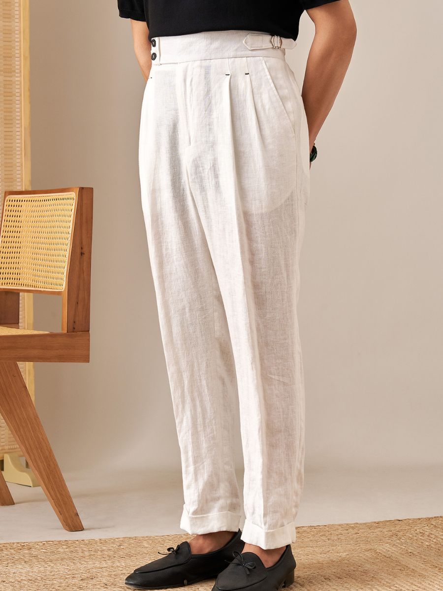 Thomas Tailor ™|Marini Capri High Waist Trousers 100% linen