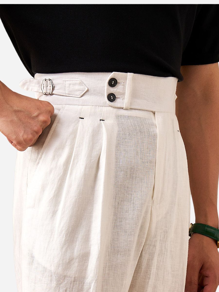 Thomas Tailor ™|Marini Capri High Waist Trousers 100% linen