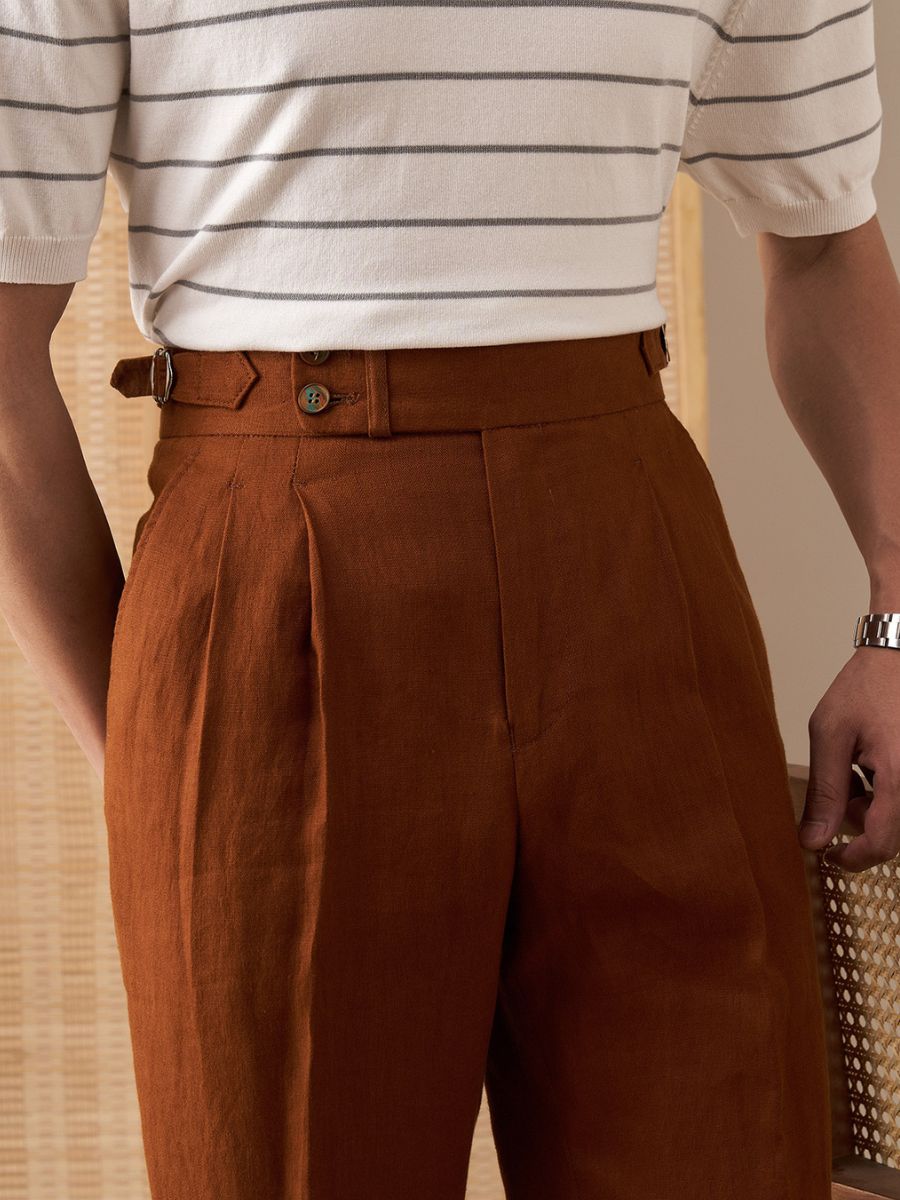 Thomas Tailor ™|Marini Capri High Waist Trousers 100% linen