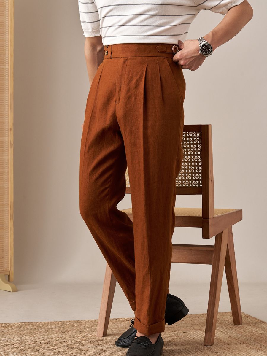 Thomas Tailor ™|Marini Capri High Waist Trousers 100% linen