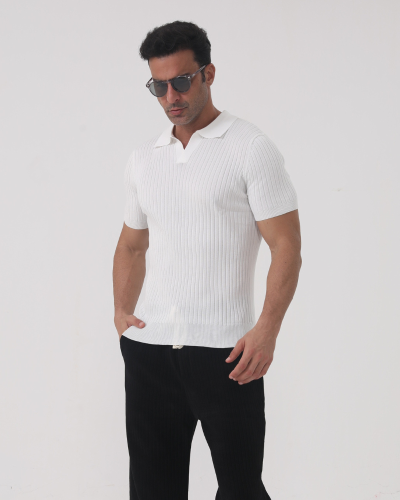 Thomas Tailor ™|Ribbed Cotton Polo
