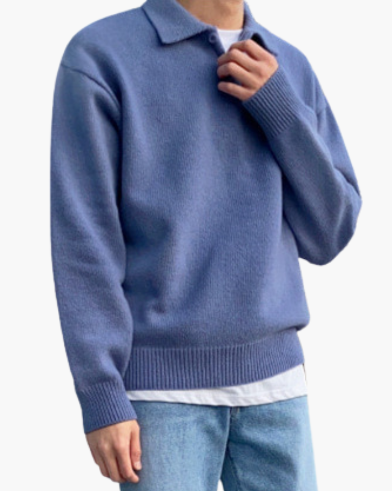 Thomas Tailor ™|Woolen Button Half Zip