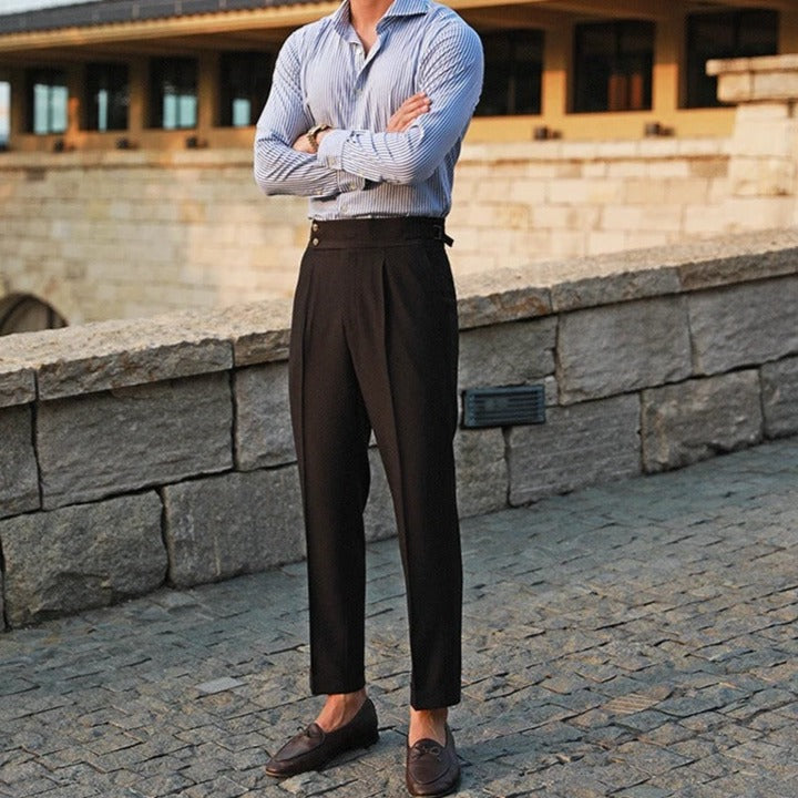 Thomas Tailor ™|PLEATED DOUBLE BUTTON TROUSERS