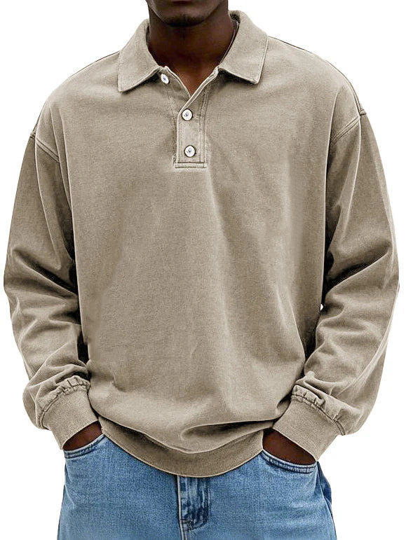 Thomas Tailor ™|Long-Sleeve Polo Sweater