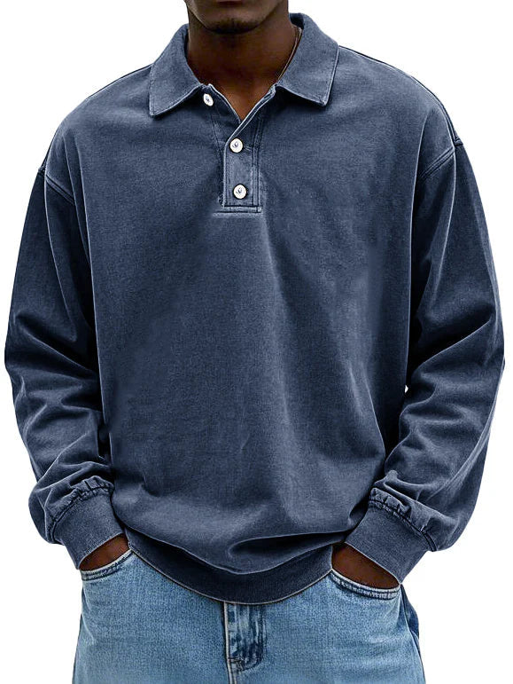 Thomas Tailor ™|Long-Sleeve Polo Sweater
